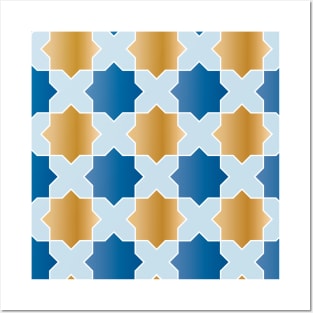 Elegant Moroccan Zellij Tiles Posters and Art